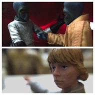 Two creatures of the same race argue over the hand augmentation surgery that one of them had. #starwars #anhwt #toyshelf